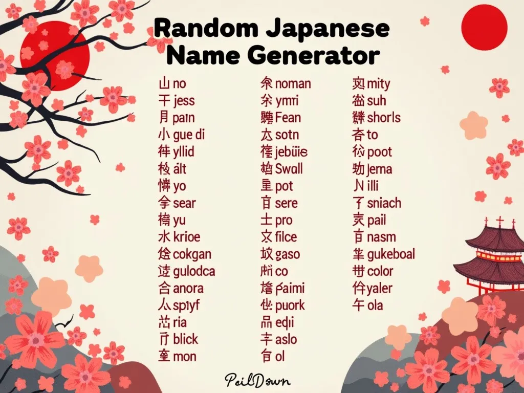 Random Japanese Name Generator